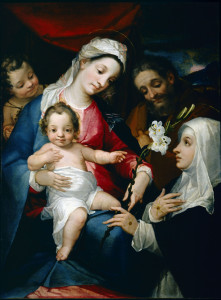 2 Alessandro Casolani, S. Famiglia con S. Giovannino e S. Caterina d'Alessandria chigi